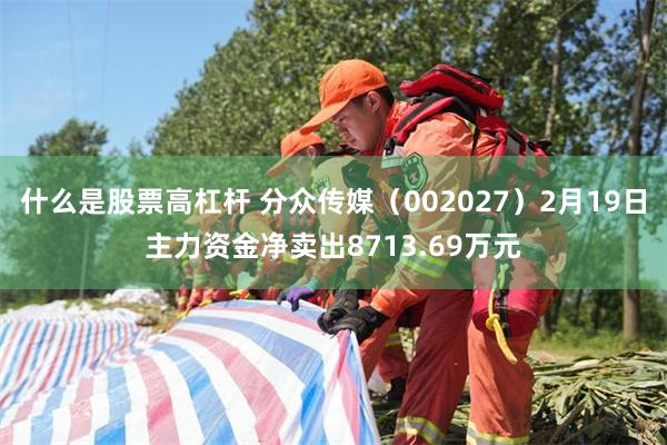 什么是股票高杠杆 分众传媒（002027）2月19日主力资金净卖出8713.69万元