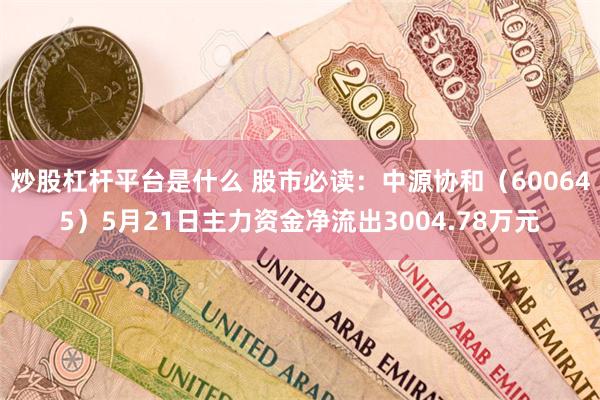 炒股杠杆平台是什么 股市必读：中源协和（600645）5月21日主力资金净流出3004.78万元