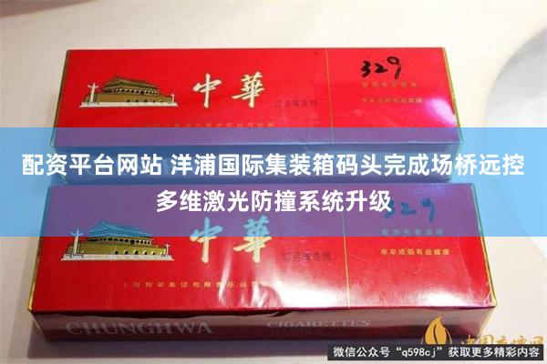 配资平台网站 洋浦国际集装箱码头完成场桥远控多维激光防撞系统升级