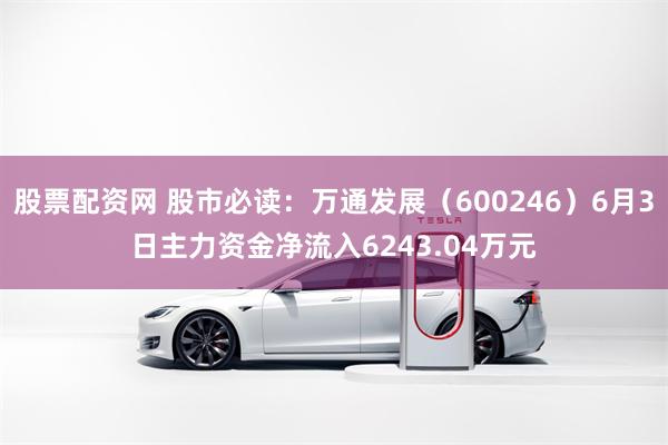 股票配资网 股市必读：万通发展（600246）6月3日主力资金净流入6243.04万元